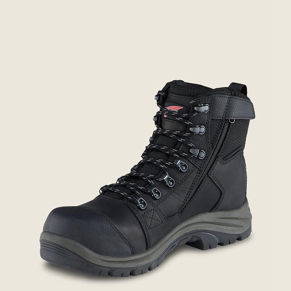 Botas de Seguridad Red Wing Hombre Negros - Trades - 6-Inch Side-Zip Waterproof Toe - 687-MYULGX